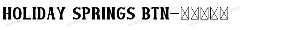 Holiday Springs BTN字体转换